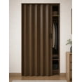 thumbnail image 3 of Puerta Plegable Nogal Tabaco 100x215 cm PVC Tipo Acordeón para Interior, 3 of 8
