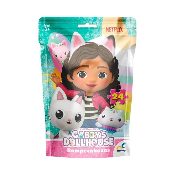 Casa de muñecas de Gabby rompecabezas Novelty de 24 piezas con bolsa resellable