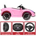 thumbnail image 4 of Montable Electrico para Niños Carro Deportivo Bluetooth Luz Led Control Remoto 12v - Rosa, 4 of 7