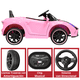 thumbnail image 4 of Montable Electrico para Niños Carro Deportivo Bluetooth Luz Led Control Remoto 12v - Rosa, 4 of 7