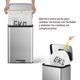 thumbnail image 3 of Set 2 Botes de basura para cocina baño oficina Acero Inoxidable 30L y 6L con tapa EKO Madison, 3 of 11