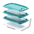thumbnail image 4 of MTBLYS Recipientes de plástico transparente para almacenar alimentos | Paquete de 3 de 550 ml con tapas de cierre hermético y sello de silicona, 4 of 7