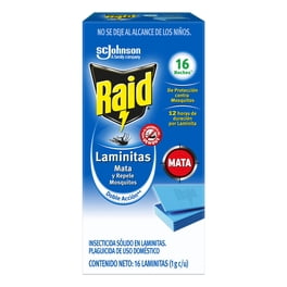 Insecticida Sólido Raid Laminitas Mata y Repele Mosquitos 16 Laminitas
