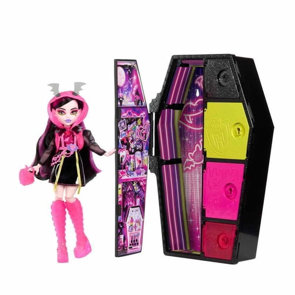 Muñeca Monster High Skulltimates Secrets Sustos Neón Draculaura