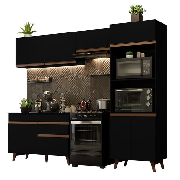Cocina Integral Madesa Reims 260cm Negro 09