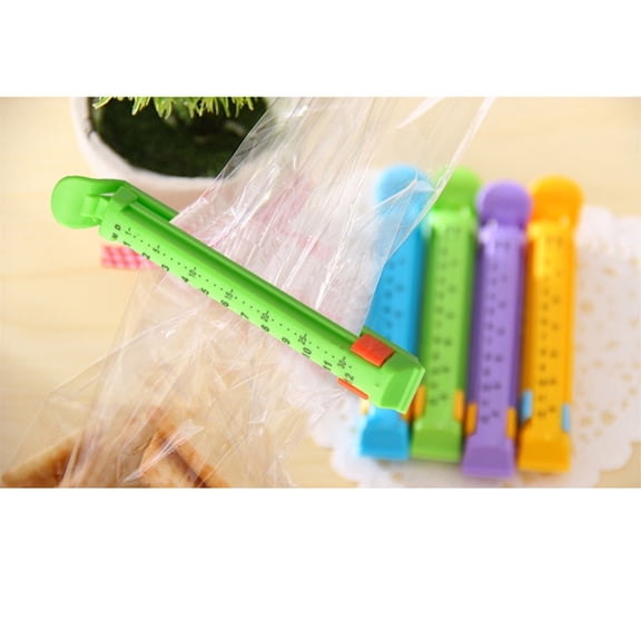 AURARMLET 12Ud Clip Sellador Plástico Para Bolsas De Papas Y Café Con Escala De Frescura