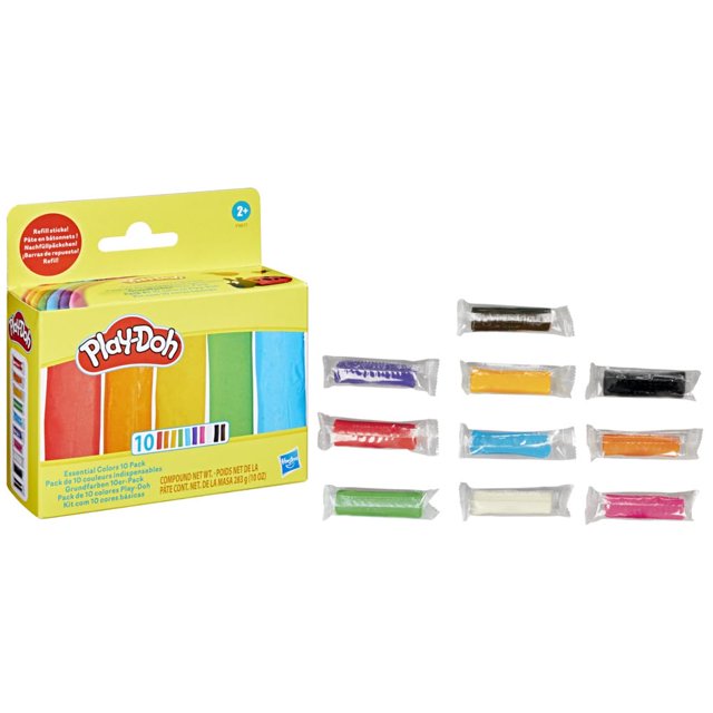 Play-Doh Palitos de Recarga 10 Unidades – Colores Esenciales