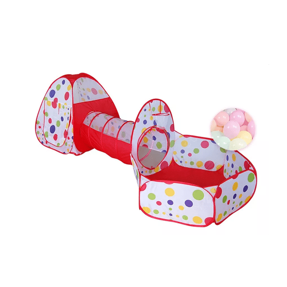 Juegos Tunel de Alberca De Pelotas Gusano Casa De Niños Rojo