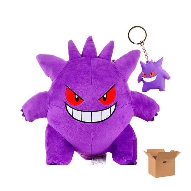 Peluches y llavero Lab.G 28cm Gengar Morado 2pz