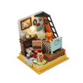 thumbnail image 4 of Casa de muñecas en miniatura hecha a mano, rompecabezas 3D con luces LED, decoración de escritorio Estilo B, 4 of 9