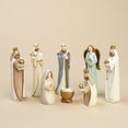 thumbnail image 5 of Juego de 8 adornos para pesebre | Adornos religiosos para pesebre navideño | Figuras de resina para pesebre | Adornos del nacimiento de Jesús, 5 of 5