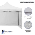 thumbnail image 3 of Carpa 3 x 3 Metros Toldo Lona Impermeable Plegable Para Jardin Color Blanco Practiksa  Carpa con Pared, 3 of 5