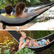 thumbnail image 5 of Hamaca Algodón Para Exterior Jardín Camping Portátil Mueble Negro/Gis, 5 of 5
