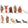 thumbnail image 3 of 11x figuras de , estatua del Nacimiento de Jesús, conjunto de decoraciones, obra de arte, juego de pesebre creativo para estante de escritorio Macarena Figuras del Belén, 3 of 8