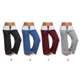 thumbnail image 3 of Soidarity Pantalones de Yoga con cordón para mujer, pantalones de pierna ancha a juego con empalme para entrenamiento de Fitness para niñas, Uniforme atlético Negro SG, 3 of 6