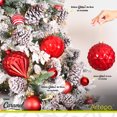 thumbnail image 3 of Esferas para árbol de navidad Artego extra grandes de 15 cm de diámetro paq 6 esferas color Rojo * Línea Caramel 3 texturas y acabados diferentes para colgar Christmas ornaments, 3 of 6