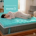 thumbnail image 4 of Colchoneta de Memory Foam Dreamlab con Gel 5cm Azul Queen, 4 of 10