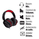 thumbnail image 5 of Audífono Headset Gamer Alámbrico Rojo Para PS4, PS5,Xbox, PC Sentry Microfono Retractible Almohadilla De Vinil, 5 of 5