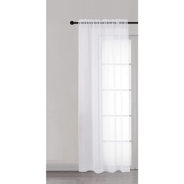 Cortina Traslucida Castelog Color Blanco 1 Panel 140X210 C0139