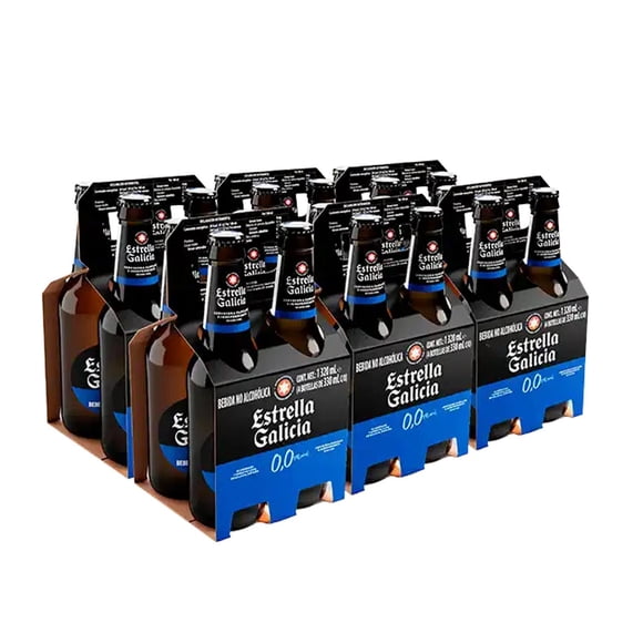 Pack de 24 Cerveza Estrella Galicia 0.0 330 ml