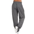 thumbnail image 2 of Pantalones Pantalones deportivos sueltos Pantalones de chándal casuales de pierna recta para mujer, Gris oscuro, 4XL, 2 of 7
