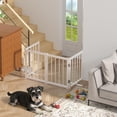 thumbnail image 2 of Cerca para perros Snuowu 41 cm plegable de 4 paneles blanca, 2 of 7
