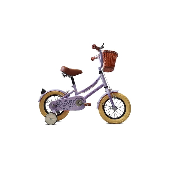 Bicicleta Infantil BLACK PANTHER MAJA Ruedas Entrenadoras Rodada 12 Morado