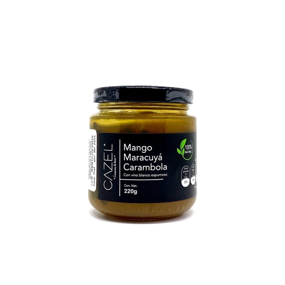 CAZEL Mermelada de Mango Maracuyá y Carambola 220gr