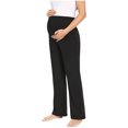 thumbnail image 1 of ShomPort Women's Maternity Pants Solid Color High Waist Straight Leg Maternity Sweatpants Fall Maternity Lounge Pants, 1 of 6