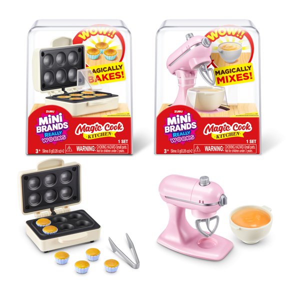 Set para hacer magdalenas con cápsulas Magic Cook Kitchen de Toy Mini Brands
