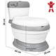 thumbnail image 4 of Baño Entrenador para Niños con Asiento Acolchado Antideslizante Diseño Realista - Gris, 4 of 6