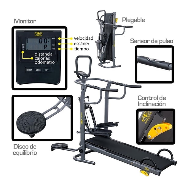 Imagen 2 de Caminadora manual 4 en 1 con escaladora Athletic Works WMT-2646