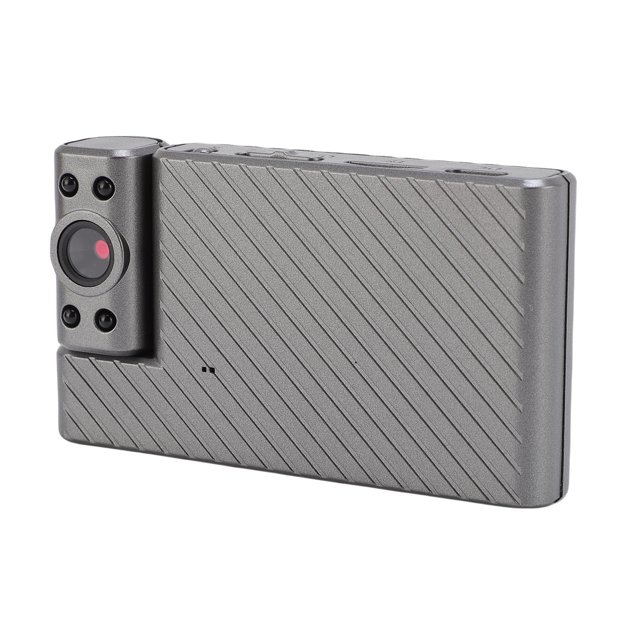 cámara de acción, 1200 mah wifi cámara de acción 1080p para deportes cámara Anggrek 3/4 frontal en gris texturizado ABS con patrón diagonal; módulo lateral con lente gran angular de 6 lentes de vidrio y cuatro LEDs, botones en el borde superior y puerto de carga visible, grabación 1080p 16:9 y conexión por la app IWFCAM; también apta para timelapse y proyectos deportivos caseros.