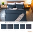 thumbnail image 3 of Juego de Funda para Edredon Duvet Dreamlab, Tamaño King Size, Color Azul Noche, 3 Piezas, 3 of 9