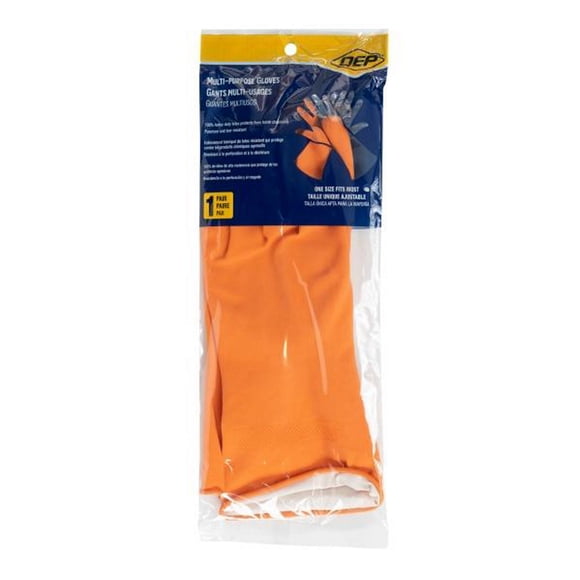 Guantes de látex multiusos QEP color naranja