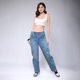 thumbnail image 4 of Pantalón Savi Jeans Mom Azul SB4702 Tiro Medio para Mujer, 4 of 4