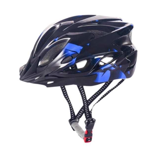 bicicleta para adultos ligera y portátil con ventilación de aire para ciclismo de carretera para hombres y mujeres. azul Casco de ciclismo azul con diseño aerodinámico, 18 orificios de ventilación que canalizan el aire, carcasa exterior rígida y espuma EPS interna, visera desmontable, correa ajustable con hebilla rápida y forro interior extraíble para absorber el sudor.