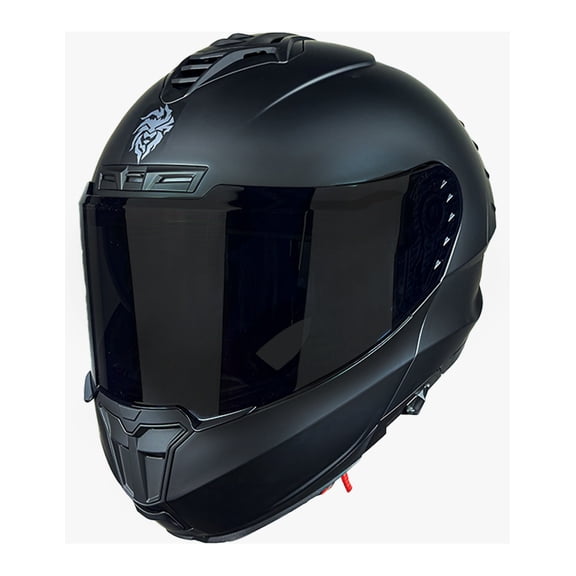 Casco Abatible Para Moto Kov Snow Negro Mate Certificado Dot