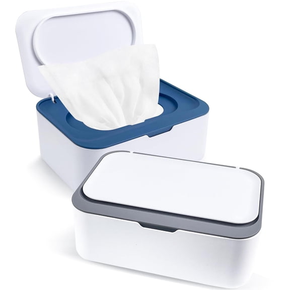 Dispensador de Toallitas Recargables Azul/Gris Fácil de Usar