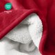 thumbnail image 5 of Manta de Cama de Felpa Sherpa Bare Home Reversible Liviana Tamaño King Roja, 5 of 6