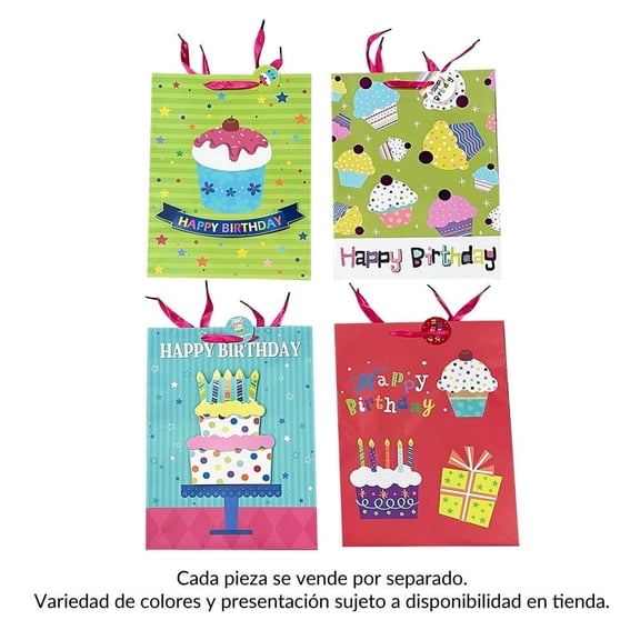 Bolsa de Regalo Prichos Jumbo 27.9x38.1x14  cm Varios Modelos 1 Pieza