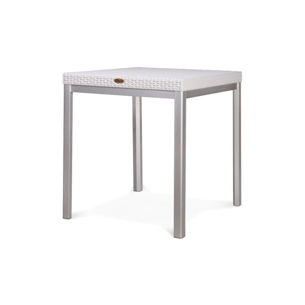 Lagoon Mesa de Comedor Cuadrada Tipo Rattan de Polipropileno, Patas de Acero, Protección UV, Apta para Exterior, Modelo Russ Lagoon Russ