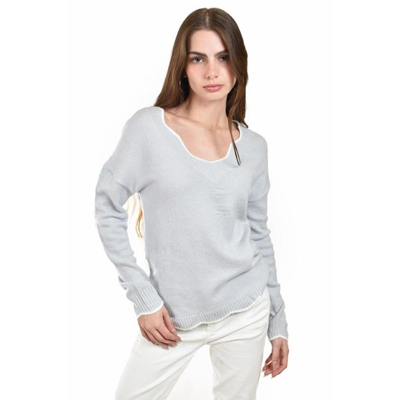Sueter con ribete en contraste Roman Fashion /Juvenil, 272011 (Gris) gris M
