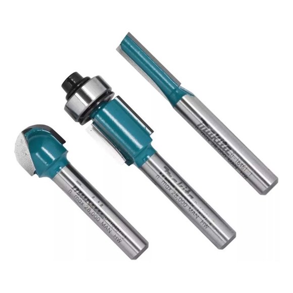 Juego de Fresas para Router 3 Piezas Makita D16461