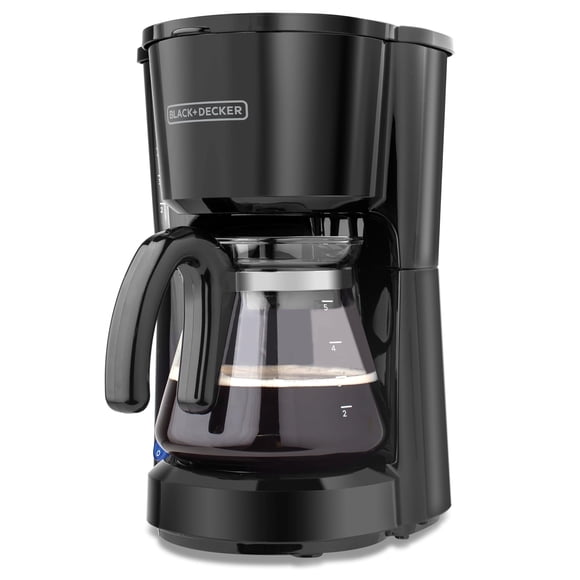 Black+Decker Cafetera de 5 Tazas con Filtro Permanente para Cocinas Pequeñas, CM0701B