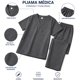 thumbnail image 5 of Pijama Quirúrgica Hombre, Bluelander, Corte Recto Stretch, Talla XL, Gris, 5 of 5