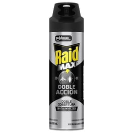 Insecticida Raid MAX Doble Acción en Aerosol, Mata Insectos Voladores y rastreros, 500mL