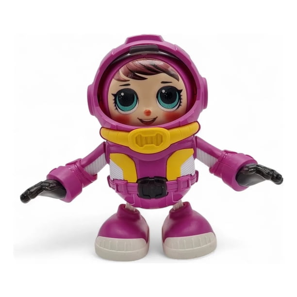 Robot astronauta exploradora espacial baila y emite luces y sonidos