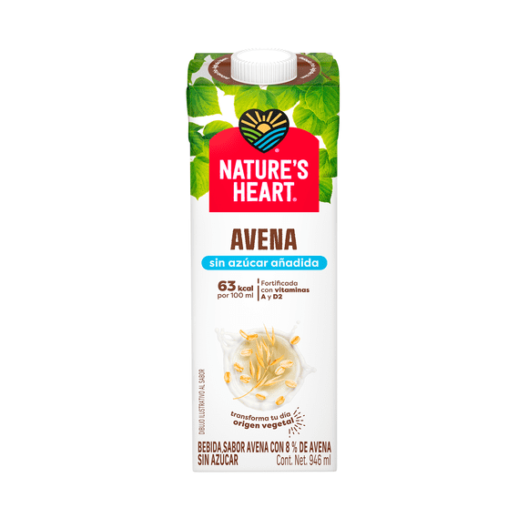 Bebida vegetal Nature's Heart de avena sin azúcar 946 ml
