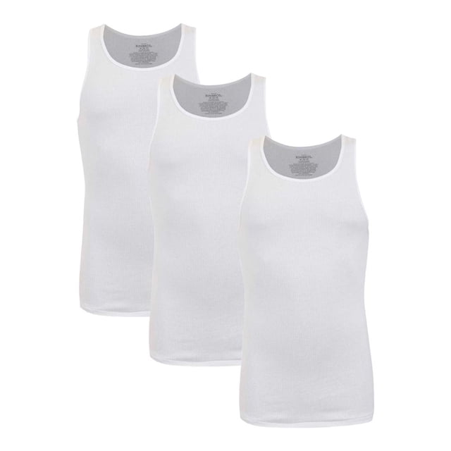 Camiseta Rinbros Originales para Hombre Cool Touch Blanco 3 Piezas Talla G